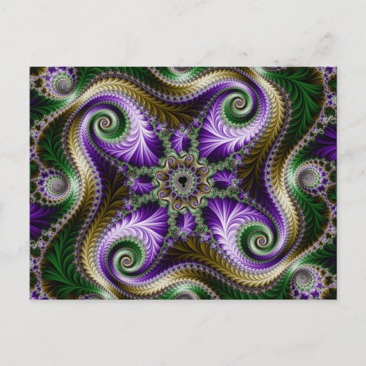 Fractal "Quadra" Briefkaart (Voorkant)