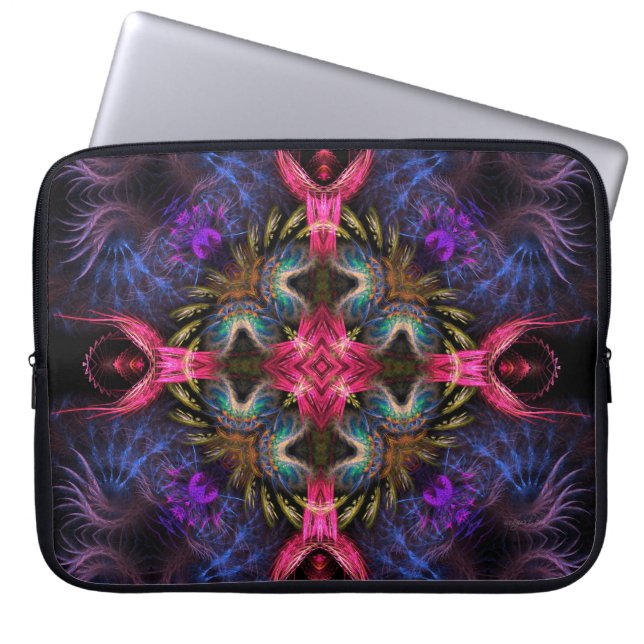 Fractal Quatro Geometry Artistry Laptop Sleeve (Voorkant)