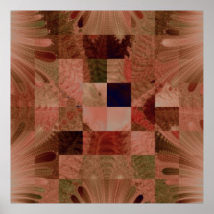 Fractal Quilt Canvas afdrukken Poster