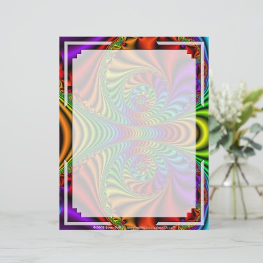 Fractal R~08 Custom Letterhead 03 - 8,5 inch x 11  (Staand voorkant)