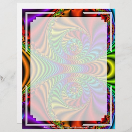 Fractal R~08 Custom Letterhead 03 - 8,5 inch x 11  (Voorkant / Achterkant)