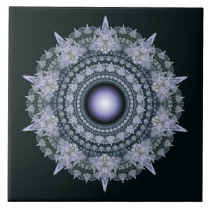 Fractal raditerend mozaïekpatroon tegeltje