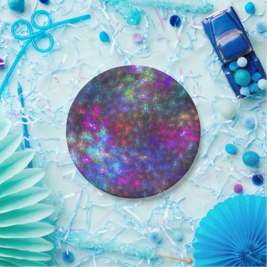 Fractal Rainbow Papieren Bordje (Feest)