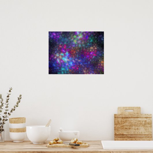 Fractal Rainbow Poster (Keuken)