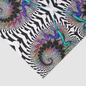 Fractal Rainbow Spiral Black White Abstract Tissuepapier (Detail)