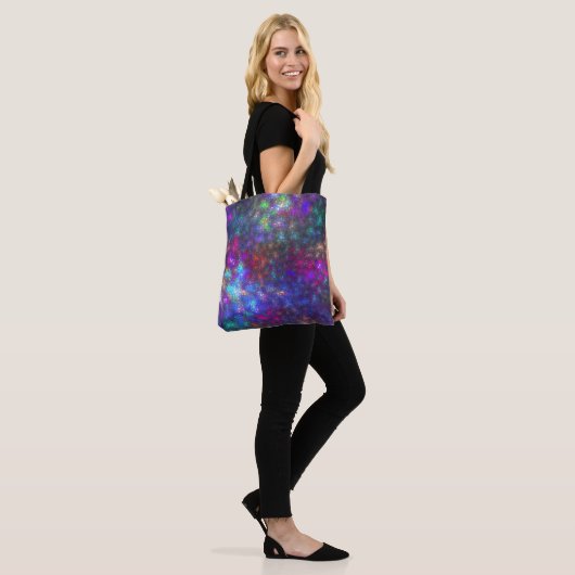 Fractal Rainbow Tote Bag (Op model)
