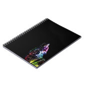 Fractal Rainbow Wolf Notitieboek (Linkerzijde)