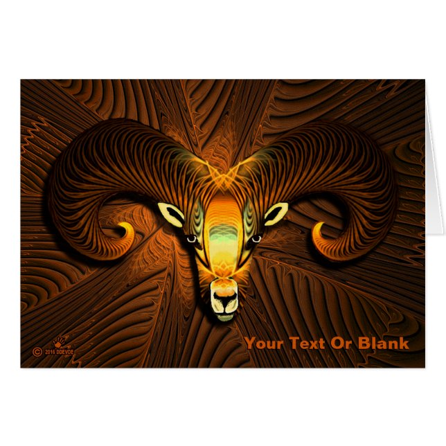 Fractal Ram's hoofd (Voorkant Horizontaal)