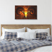 Fractal Ram's hoofd Canvas Afdruk (Insitu (Slaapkamer))