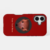 Fractal Red Fox iPhone 16 Hoesje (Achterkant horizontaal)