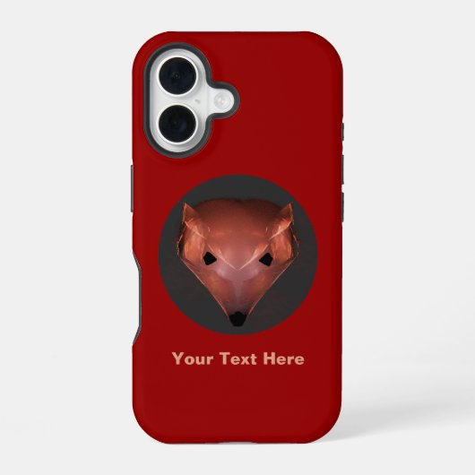 Fractal Red Fox iPhone 16 Hoesje (Achterkant)