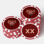 Fractal Red Fox Poker Chips (Opstapeling)