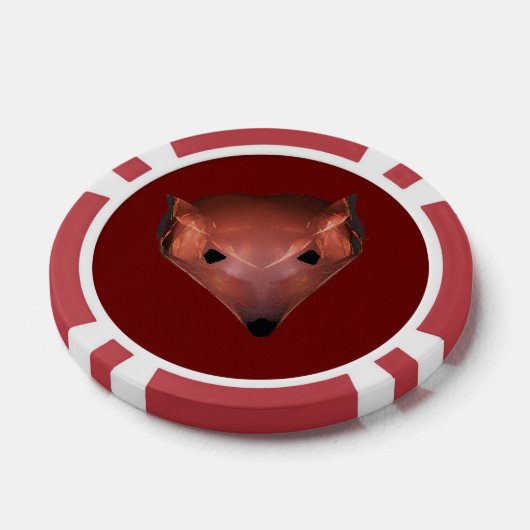 Fractal Red Fox Poker Chips (Enkel)