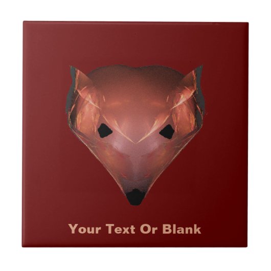 Fractal Red Fox Tegeltje (Voorkant)