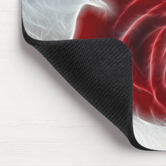 Fractal Red Rose over bont Muismat (Hoek)