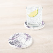 Fractal Reeks-2-Paarse Witte Onderzetter 1 van het (Zijkant)