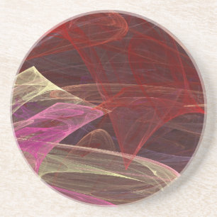 Fractal reeks-2-rood Onderzetter 1 van kleuren