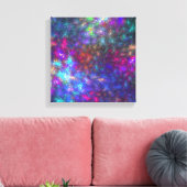 Fractal Regenboog Canvas Afdruk (Insitu (Woonkamer))