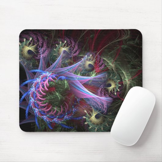 Fractal Ribbons Full Swirl Mousepad Muismat (Met muis)