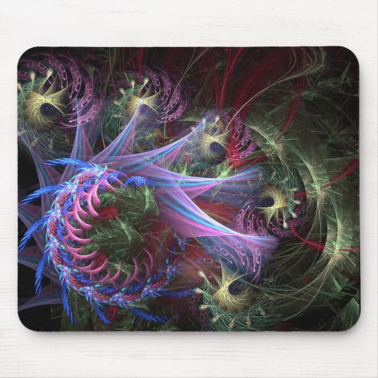 Fractal Ribbons Full Swirl Mousepad Muismat (Voorkant)
