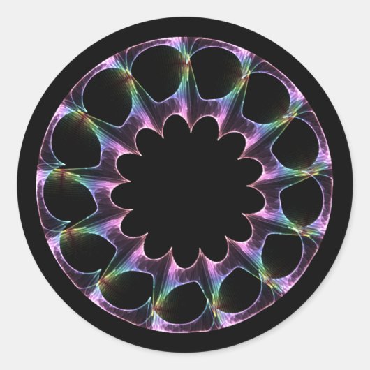 Fractal Ring - Sun Catcher Ronde Sticker (Voorkant)
