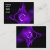 FRACTAL ROOS 1 fel paarse zwart Visitekaartje (Voorkant / Achterkant)