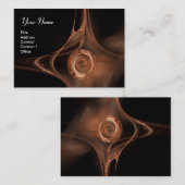 FRACTAL ROOS 1 helderbruin zwart Visitekaartje (Voorkant / Achterkant)