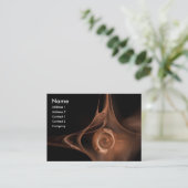 FRACTAL ROOS 1 helderbruin zwart Visitekaartje (Staand voorkant)