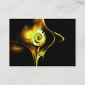 FRACTAL ROOS 1 heldergeel bruin zwart Visitekaartje (Achterkant)