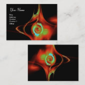 FRACTAL ROOS 1 helderrood blauw zwart Visitekaartje (Voorkant / Achterkant)