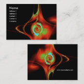 FRACTAL ROOS 1 helderrood blauw zwart Visitekaartje (Voorkant / Achterkant)
