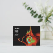 FRACTAL ROOS 1 helderrood blauw zwart Visitekaartje (Staand voorkant)