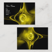 FRACTAL ROOS 1 lichtgeel zwart Visitekaartje (Voorkant / Achterkant)