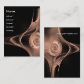 FRACTAL ROOS 2 ,antiek zacht roze wit Visitekaartje (Voorkant / Achterkant)