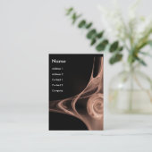 FRACTAL ROOS 2 ,antiek zacht roze wit Visitekaartje (Staand voorkant)