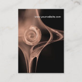 FRACTAL ROOS 2 ,antiek zacht roze wit Visitekaartje (Achterkant)