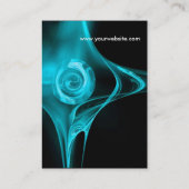 FRACTAL ROOS 2 helderblauw Visitekaartje (Achterkant)
