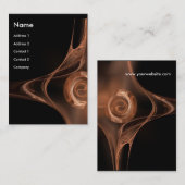 FRACTAL ROOS 2 helderbruin zwart Visitekaartje (Voorkant / Achterkant)