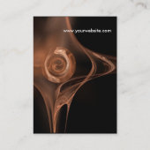 FRACTAL ROOS 2 helderbruin zwart Visitekaartje (Achterkant)