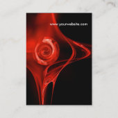 FRACTAL ROOS 2, helderrood Visitekaartje (Achterkant)