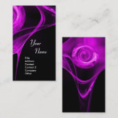 FRACTAL ROOS 3 fel licht paarse Visitekaartje (Voorkant / Achterkant)