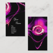 FRACTAL ROOS 3 fel lichtroze paarse violet Visitekaartje (Voorkant / Achterkant)