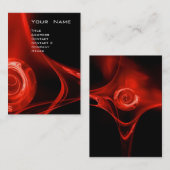 FRACTAL ROOS 3 felrood zwart Visitekaartje (Voorkant / Achterkant)