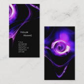 FRACTAL ROOS 3 helderblauw paarse violet zwart Visitekaartje (Voorkant / Achterkant)