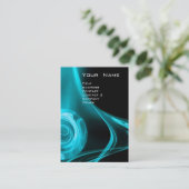 FRACTAL ROOS 3 helderblauw Visitekaartje (Staand voorkant)