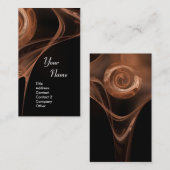 FRACTAL ROOS 3 helderbruin zwart Visitekaartje (Voorkant / Achterkant)