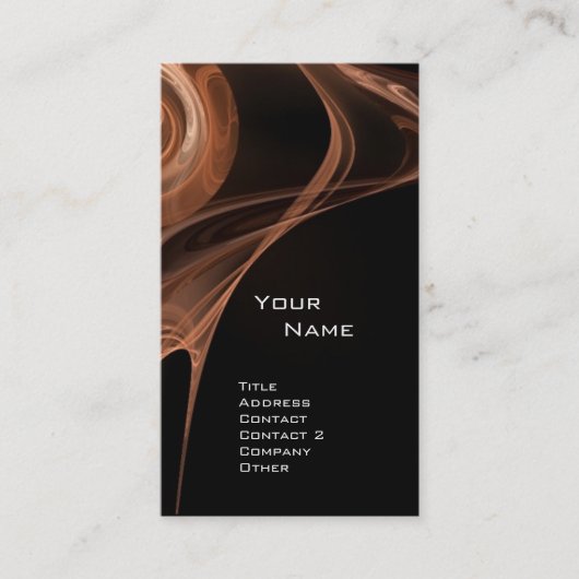 FRACTAL ROOS 3 helderbruin zwart Visitekaartje (Voorkant)
