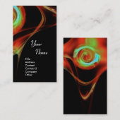 FRACTAL ROOS 3 helderrood blauw groen Visitekaartje (Voorkant / Achterkant)