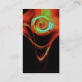 FRACTAL ROOS 3 helderrood blauw groen Visitekaartje (Achterkant)