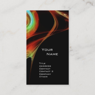 FRACTAL ROOS 3 helderrood blauw groen Visitekaartje